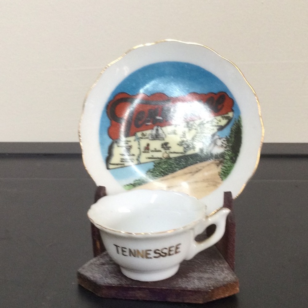 Vintage Tennessee Souvenir Plate And Cup